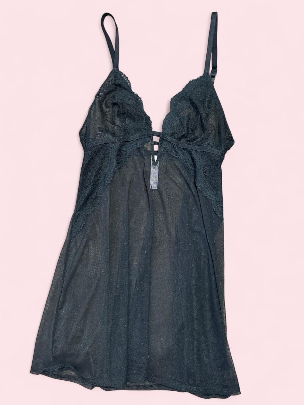 Women's Black Lace Chemise Nightdress